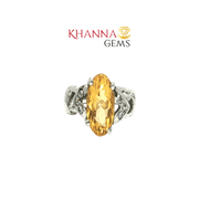 4.62/GM  CITRINE ZIRCON RING Earrings - G0546