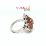 Load image into Gallery viewer, 7.81/GM  CITRINE ZIRCON RING Earrings - G0549