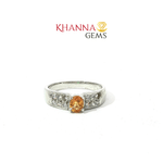 Load image into Gallery viewer, 2.55/GM  CITRINE ZIRCON RING Earrings - G0645