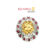5.64/GM  CITRINE RUBYZIRCON RING Earrings - G0536