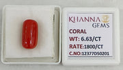 6.63/CT Natural Red Coral With Govt. Lab Certificate-12377D50201