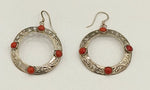 Load image into Gallery viewer, 7.20/GM CORAL SILVER EAR RINGS  (525.00)
