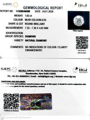 1.63/Cents Natural Diamond with Govt. Lab Certificate-11558D46580
