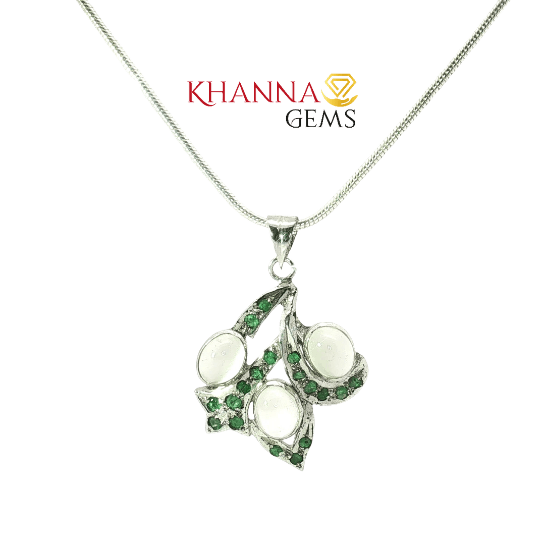 5.80/GM Emerald Moonstone Pendent - N0005