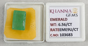 6.56/CT Natural Panna Stone with Govt. Lab Certificate-103683