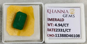 4.94/CT Natural Panna Stone with Govt. Lab Certificate-11388D46108