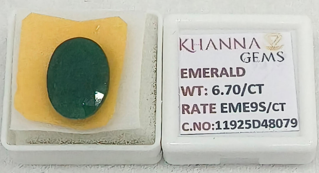 6.7/CT Natural Panna Stone with Govt. Lab Certificate-11925D48079