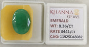 8.36/CT Natural Panna Stone with Govt. Lab Certificate-11925D48082