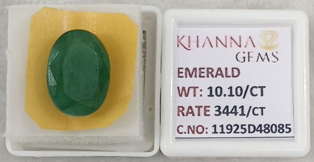 10.1/CT Natural Panna Stone with Govt. Lab Certificate-11925D48085