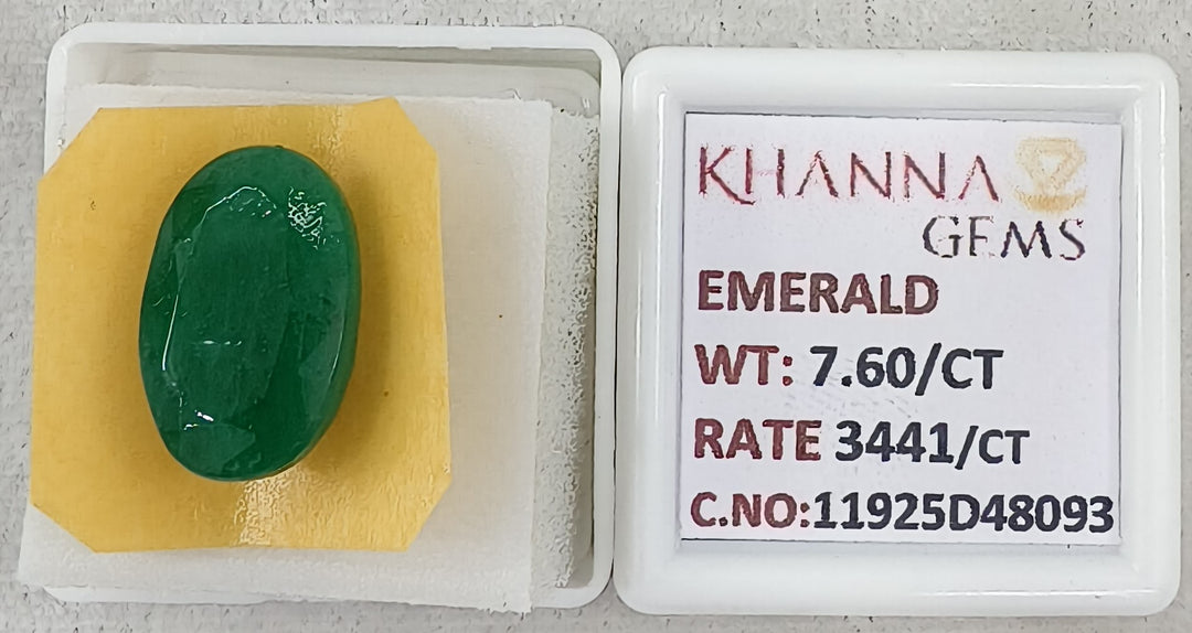 7.6/CT Natural Panna Stone with Govt. Lab Certificate-11925D48093