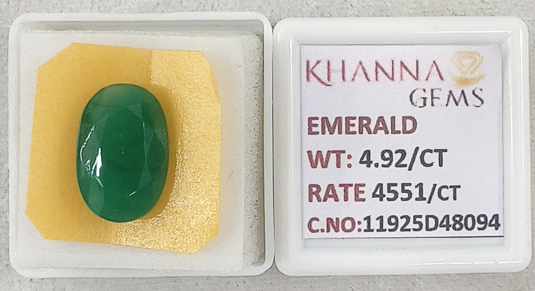 4.92/CT Natural Panna Stone with Govt. Lab Certificate-11925D48094
