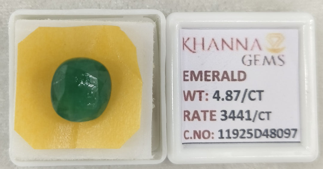 4.87/CT Natural Panna Stone with Govt. Lab Certificate-11925D48097