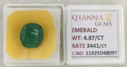4.87/CT Natural Panna Stone with Govt. Lab Certificate-11925D48097