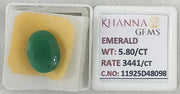 5.8/CT Natural Panna Stone with Govt. Lab Certificate-11925D48098