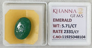 5.71/CT Natural Panna Stone with Govt. Lab Certificate-11925D48104