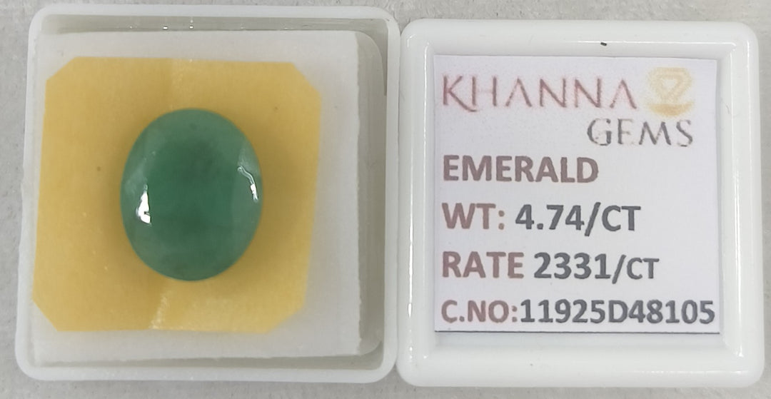 4.74/CT Natural Panna Stone with Govt. Lab Certificate-11925D48105