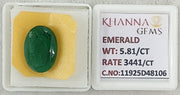 5.81/CT Natural Panna Stone with Govt. Lab Certificate-11925D48106