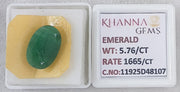 5.76/CT Natural Panna Stone with Govt. Lab Certificate-11925D48107