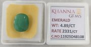 4.89/CT Natural Panna Stone with Govt. Lab Certificate-11925D48108