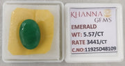 5.57/CT Natural Panna Stone with Govt. Lab Certificate-11925D48109