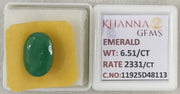 6.51/CT Natural Panna Stone with Govt. Lab Certificate-11925D48113