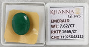 7.62/CT Natural Panna Stone with Govt. Lab Certificate-11925D48115