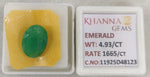 Load image into Gallery viewer, 4.93/CT Natural Panna Stone with Govt. Lab Certificate-11925D48123