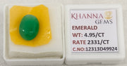 4.95/CT Natural Panna Stone with Govt. Lab Certificate-12313D49924