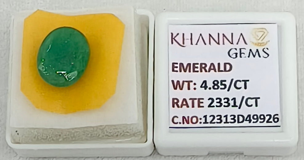 4.85/CT Natural Panna Stone with Govt. Lab Certificate-12313D49926