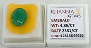 4.85/CT Natural Panna Stone with Govt. Lab Certificate-12313D49926