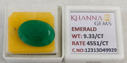 9.33/CT Natural Panna Stone with Govt. Lab Certificate-12313D49929