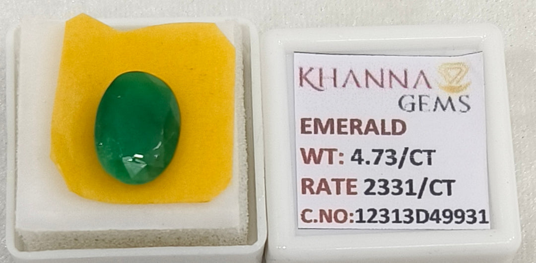 4.73/CT Natural Panna Stone with Govt. Lab Certificate-12313D49931