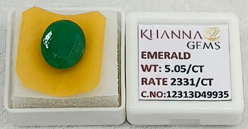 5.05/CT Natural Panna Stone with Govt. Lab Certificate-12313D49935