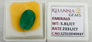 5.81/CT Natural Panna Stone with Govt. Lab Certificate-12313D49937