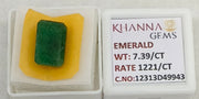 7.39/CT Natural Panna Stone with Govt. Lab Certificate-12313D49943