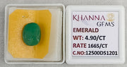 4.9/CT Natural Panna Stone with Govt. Lab Certificate-12500D51201