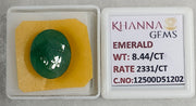 8.44/CT Natural Panna Stone with Govt. Lab Certificate-12500D51202