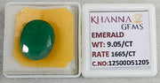 9.05/CT Natural Panna Stone with Govt. Lab Certificate-12500D51205