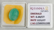 6.68/CT Natural Panna Stone with Govt. Lab Certificate-12500D51209
