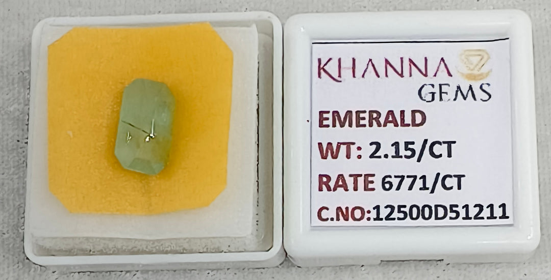 2.15/CT Natural Panna Stone with Govt. Lab Certificate-12500D51211