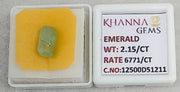 2.15/CT Natural Panna Stone with Govt. Lab Certificate-12500D51211