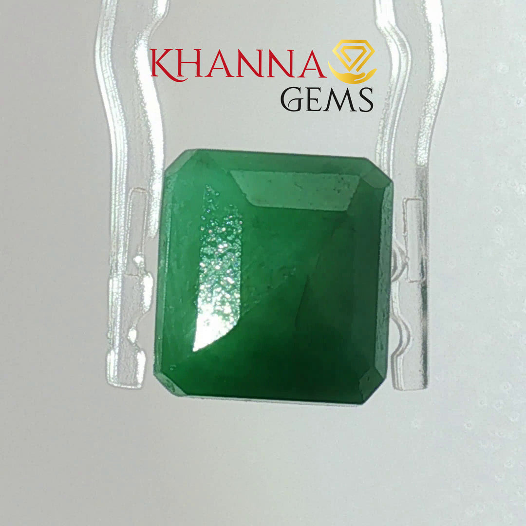 8.18/CT Natural Panna Stone with Govt. Lab Certificate-13108D53931