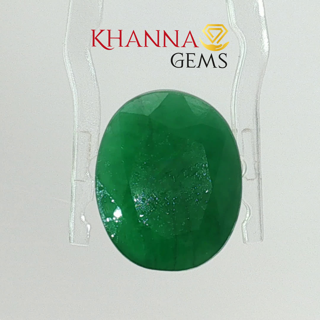 8.5/CT Natural Panna Stone with Govt. Lab Certificate-13108D53935