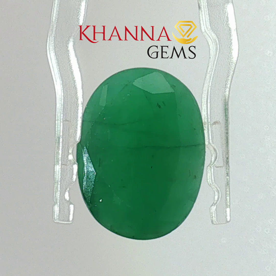 6.57/CT Natural Panna Stone with Govt. Lab Certificate-13108D53937