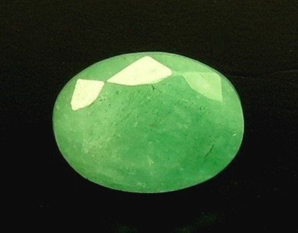 6.73/CT Natural Panna Stone with Govt. Lab Certificate (1221)