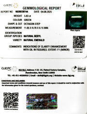 5.83/CT Natural Panna Stone with Govt. Lab Certificate (16650)