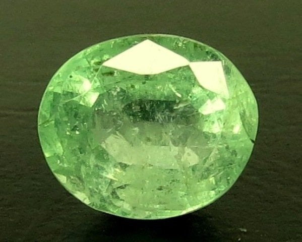 3.14/CT Natural Panna Stone with Govt. Lab Certificate (45510)