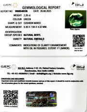 2.26/CT Natural Panna Stone with Govt. Lab Certificate (56610)