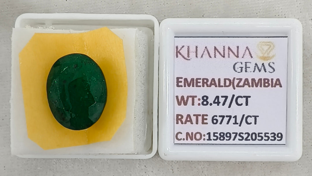 8.47/CT Natural Panna Stone with Govt. Lab Certificate-15897S205539