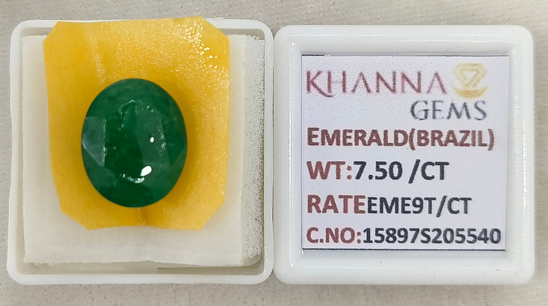 7.5/CT Natural Panna Stone with Govt. Lab Certificate-15897S205540